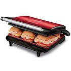 Press Grill Ceramic 2 em 1 Mondial 1000W PG-01-RC Red 220V