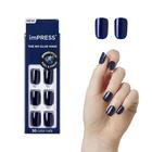 Press On Nails Impress Never Too Azul Marinho Short Squoval