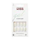 Press-On Nails KISS Gel Fantasy 'Perfect Fit' branco claro