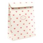 Pressie Bolsa Peel & Seal Gift Bag Creme Hearts 12pk Médio