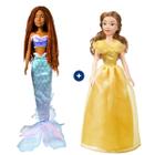 Princesas Disney Kit Bonecas Ariel Negra E Bela 55cm Articuladas Grandes Live Action Novabrink