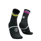 Pro Marathon Socks V2.0 Preto, Amarelo e Rosa - COMPRESSPORT