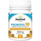 Probiotic 10 tipos probióticos sunfood 60 cápsulas