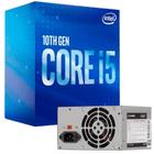 Processador Alto Desempenho Intel Core I5-10400F Com 6 Núcleos 12 Threads Lga 1200 12Mb Para Pc Gamer + Fonte ATX 200W Fortrek