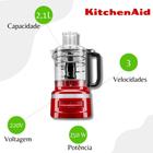 Processador de Alimentos 2.1L - Empire Red Kitchenaid KJA09BV - 220V