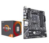 Processador de desktop AMD Ryzen 5 4500 Placa-mãe de 6 núcleos e 12 threads + GIGABYTE B450M DS3H WiFi MATX AM4