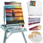 Produtos French Easel Best Choice com 32 unidades, kit para iniciantes, azul