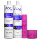 Progressiva Sem Formol Orgânica Selagem 100% Soul Care Profissional e kit Engorda pós quimica