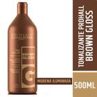 Prohall mascara matizadora brown gloss morena iluminada 500ml