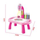 Projetor para Desenho Infantil Mesa Pintura De Projeção Magica Brinquedos Aprendizagem Robo Rosa - Toy King