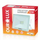 Projetor Refletor Super Led Slim 10w Branco Frio 6500k Ourolux Bivolt