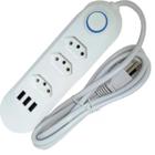 Prolongador 3 Tomadas com USB Bivolt Reforçado Para Computador Entrega Rápida
