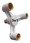 Prolongador Adaptador Extensor Bocal Lâmpada E27 - 3 Lâmpadas - 3x1 - 3 em 1 - Multiplo - Triplo