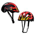 Proteção Infantil Com Capacete Chamas Ajustável Kit Completo
