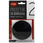 Protetor adesivo eva redondo 8,5cm 2 peças preto clink