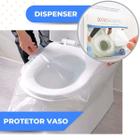 Protetor Assento Vaso Sanitário Descartável Proassento - Dispenser c/ 50 unidades