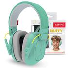 Protetor auditivo Muffy para crianças 3-16, ajustável, com redução de ruído - menta
