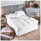 Protetor Cama Colchao Pillow Top King 200fios Macio Siliconado Alto Micropercal Suavitec