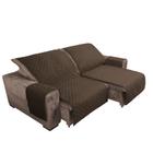 Protetor capa de para sofá king reclinável 2,20m x 2,40m com porta objetos modelo elegance