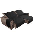 Protetor capa de para sofá king reclinável 2,20m x 2,40m com porta objetos modelo elegance