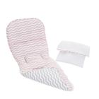 Protetor de Carrinho com Manta Suave Dupla-face Chevron Cinza e Rosa