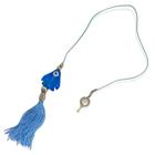 Protetor de carro Iemanja peixe azul claro Murano 30 mm pompom