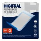 Protetor de Colchão Lençol Absorvente Higifral Tamanho G com 5 unidades