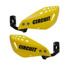 Protetor de Mão Circuit - Vector - Haste de Nylon - Amarelo com Preto - Modelo Universal P/ Todo Tipo de Moto