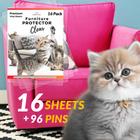 Protetor de móveis PURRRFECT PAWZ Cat Scratch Clear, pacote com 16