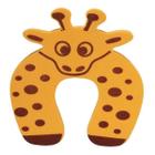 Protetor De Porta Infantil Bebê Trava Dedos Girafa Amarela