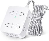 Protetor de sobretensão Power Strip HANYCONY 8 tomadas, 4 USB de 5 pés