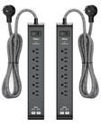 Protetor de sobretensão Power Strip Mifaso 15FT, pacote com 2 tomadas