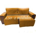 protetor de sofa assento 2,50 2 módulos retrátil e reclinável forrado(medida total do sofa 3,00 2modulos)