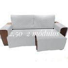 protetor de sofa assento 2,50 2 módulos retrátil e reclinável forrado(medida total do sofa 3,00 2modulos)