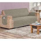 Protetor de sofá impermeável 7110vb 3 lugares padrão cinza e preto