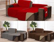 Protetor de sofá retratil matelado tamanho 5 e 6 lugares 2,5m vermelho caqui