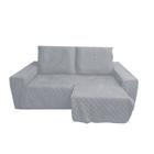 Protetor de Sofá Retrátil Reclinável 2,30 2 Módulos Com Braço Coberto largura total do sofa com os braços