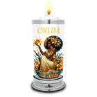 Protetor de Velas 7 dias Orixá Oxum Copo Vidro Castiçal - Balaio de Santo