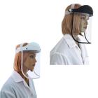 Protetor facial face shield reto preto branco visor transparente