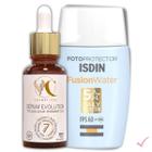 Protetor Facial Isdin Serum Vitamina C Colágeno Rosto KIT