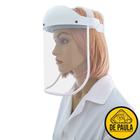 Protetor facial visor transparente reto branco médicos enfermeiros