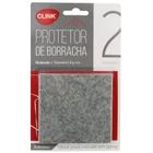 Protetor Feltro Quadrado 8,5 x 8,5 2 unidades Cinza - Clink