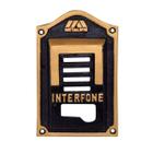 Protetor Interfone Imperial Alumínio Fundido Ouro 5x10x16cm