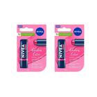 Protetor Labial Nivea 4,8G Hidra Color Rosa - Kit C/2Un