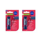 Protetor Labial Nivea 4,8G Hidra Color Vermelho - Kit 2Un