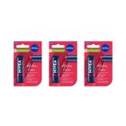 Protetor Labial Nivea 4,8G Hidra Color Vermelho - Kit 3Un