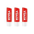 Protetor Labial Nivea 4,8G Morango - Kit C/3 Un