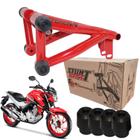 Protetor motor stunt race cage honda cb250 twister 2016 em diante - vermelho ferrari