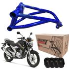 Protetor motor stunt race cage ys fazer 250 2006-2017 - azul metálico