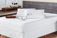 Protetor para Colchão Cama Casal Impermeável Branco Matelado